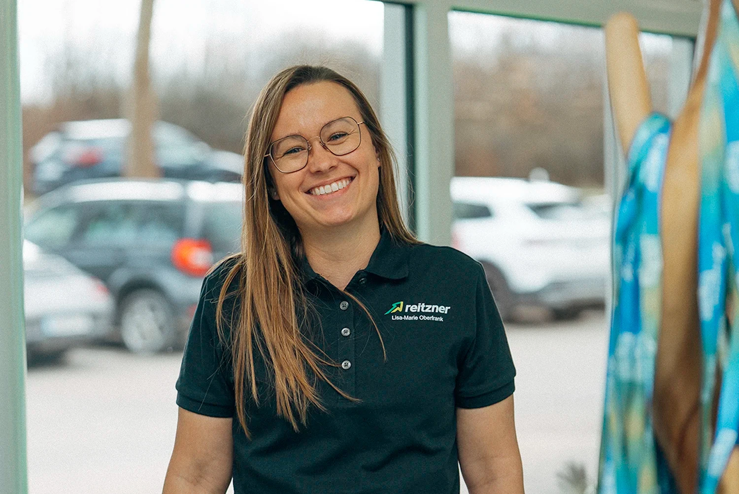 Lisa-Marie Oberfrank am Empfang